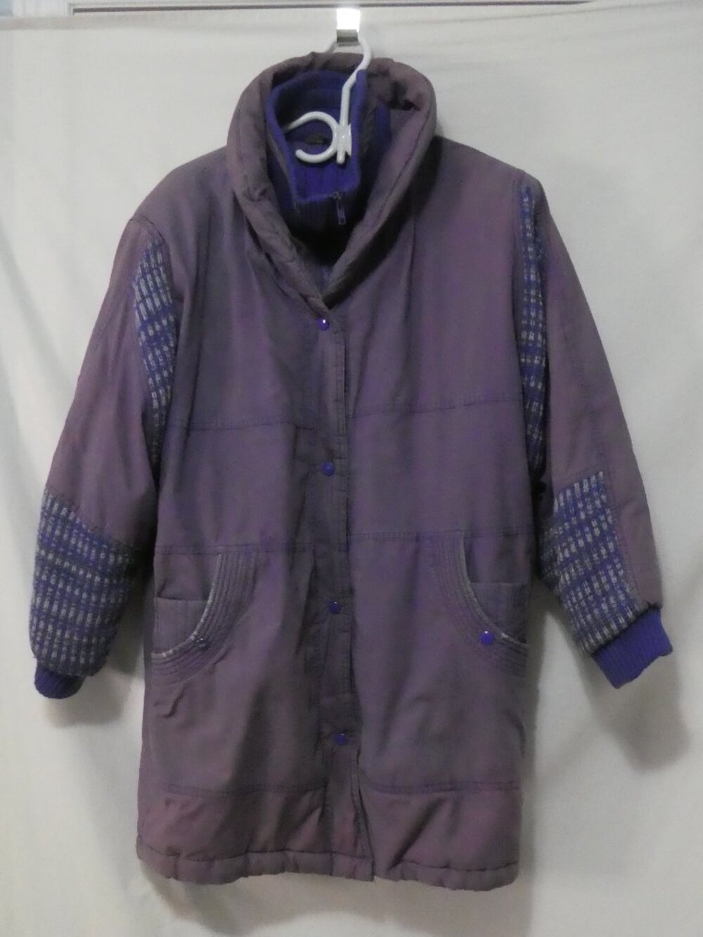 Vintage STYMAN INTERNATIONAL Purple Puffer Parka Jacket - P2P 25" measured